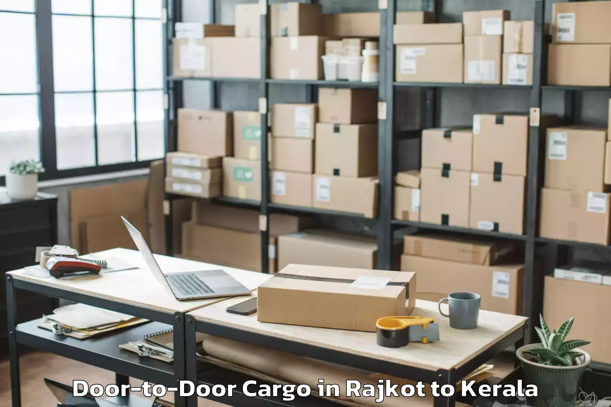 Trusted Rajkot to Thiruvananthapuram Internation Door To Door Cargo